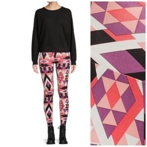 No Boundaries High Rise Printed Crossover Waistband Leggings Size SM,MED,XXXL